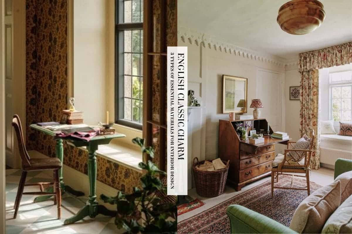 創造英式古典魅力🇬🇧 英倫風室內設計的3種必備材料!